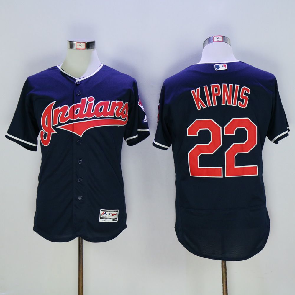 Men Cleveland Indians #22 Kipnis Blue MLB Jerseys